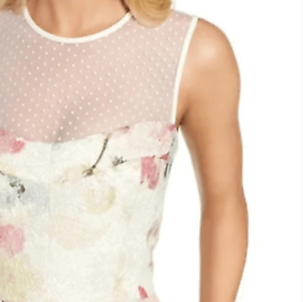 SOLD Maggy London Floral Sparkly Party Dress - Picture 2 of 8
